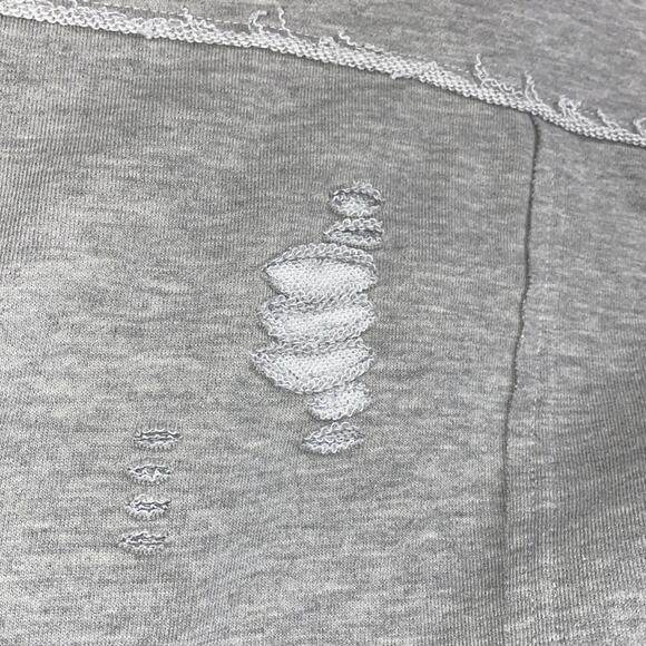 Dance & Marvel Grunge Distressed Ripped Detachable Hoodie Plaid Denim M Gorpcore - Picture 13 of 14